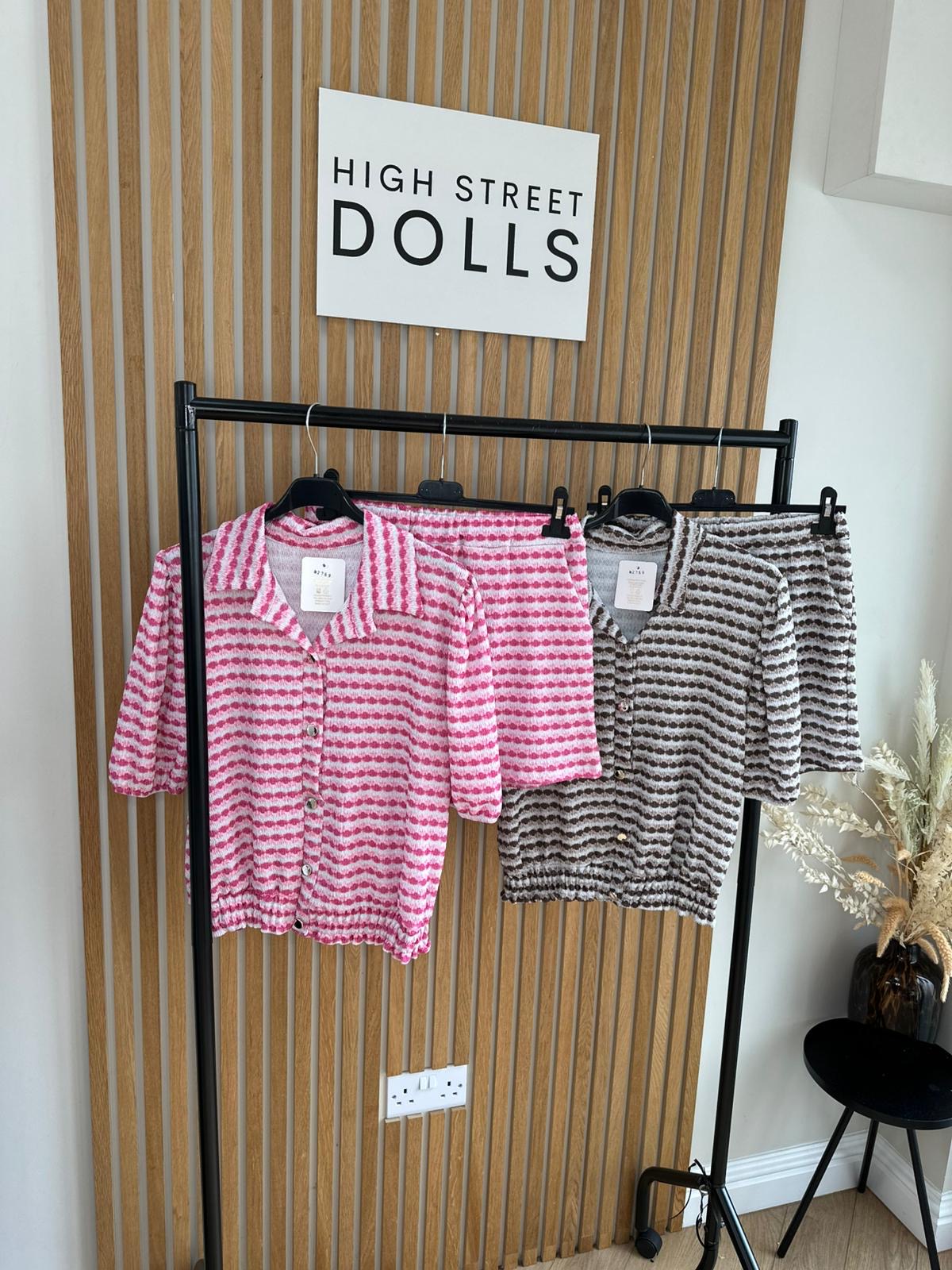 Morgan Striped Top and Shorts Set Summer Holiday Outfit