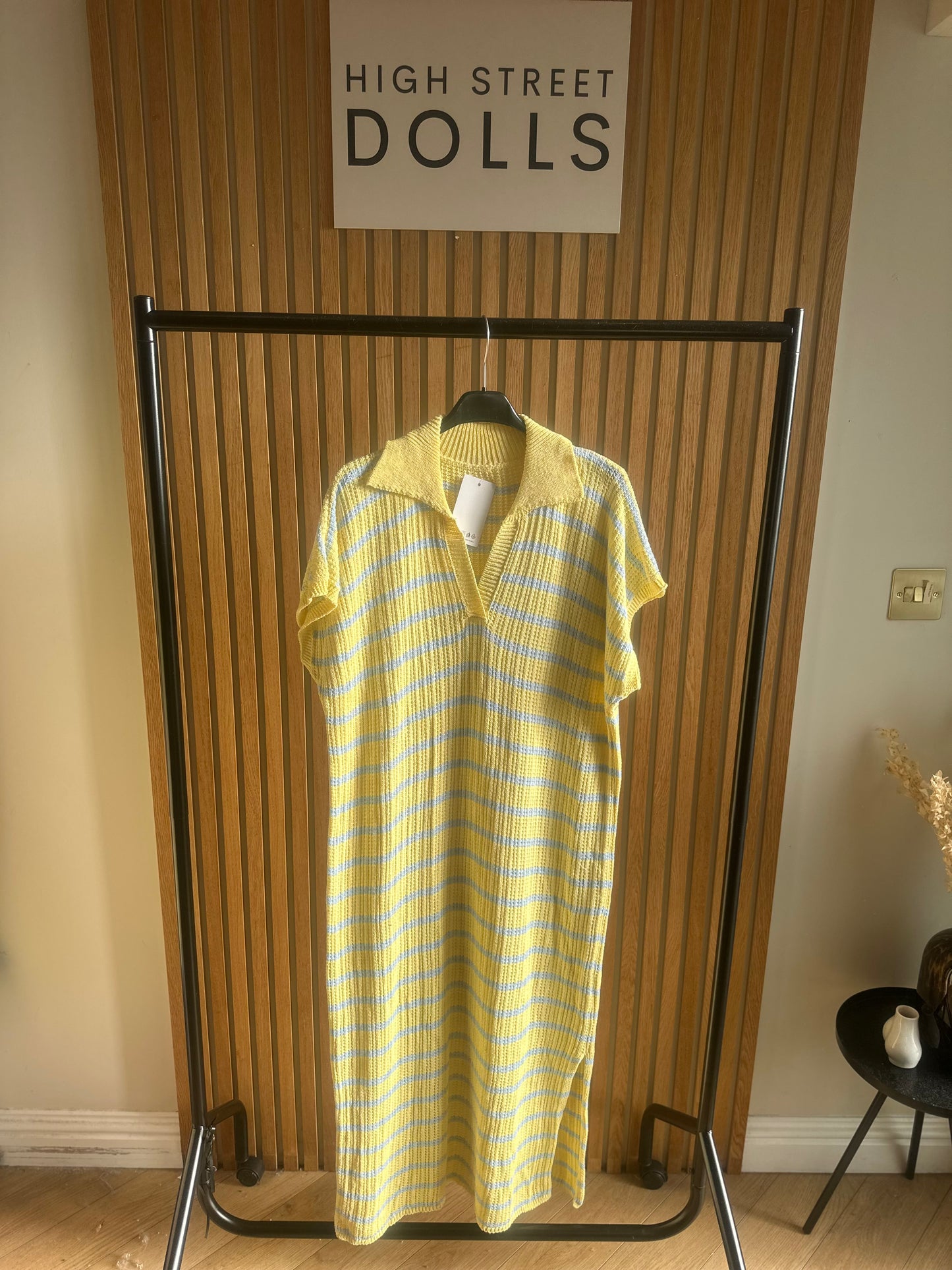 Belle Knitted Stripe Midi Dress Summer Holiday Outfit