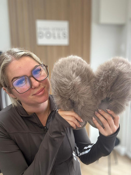 Fluffy XL Pom Pom Slippers Faux Fur Footwear Autumn Winter Xmas