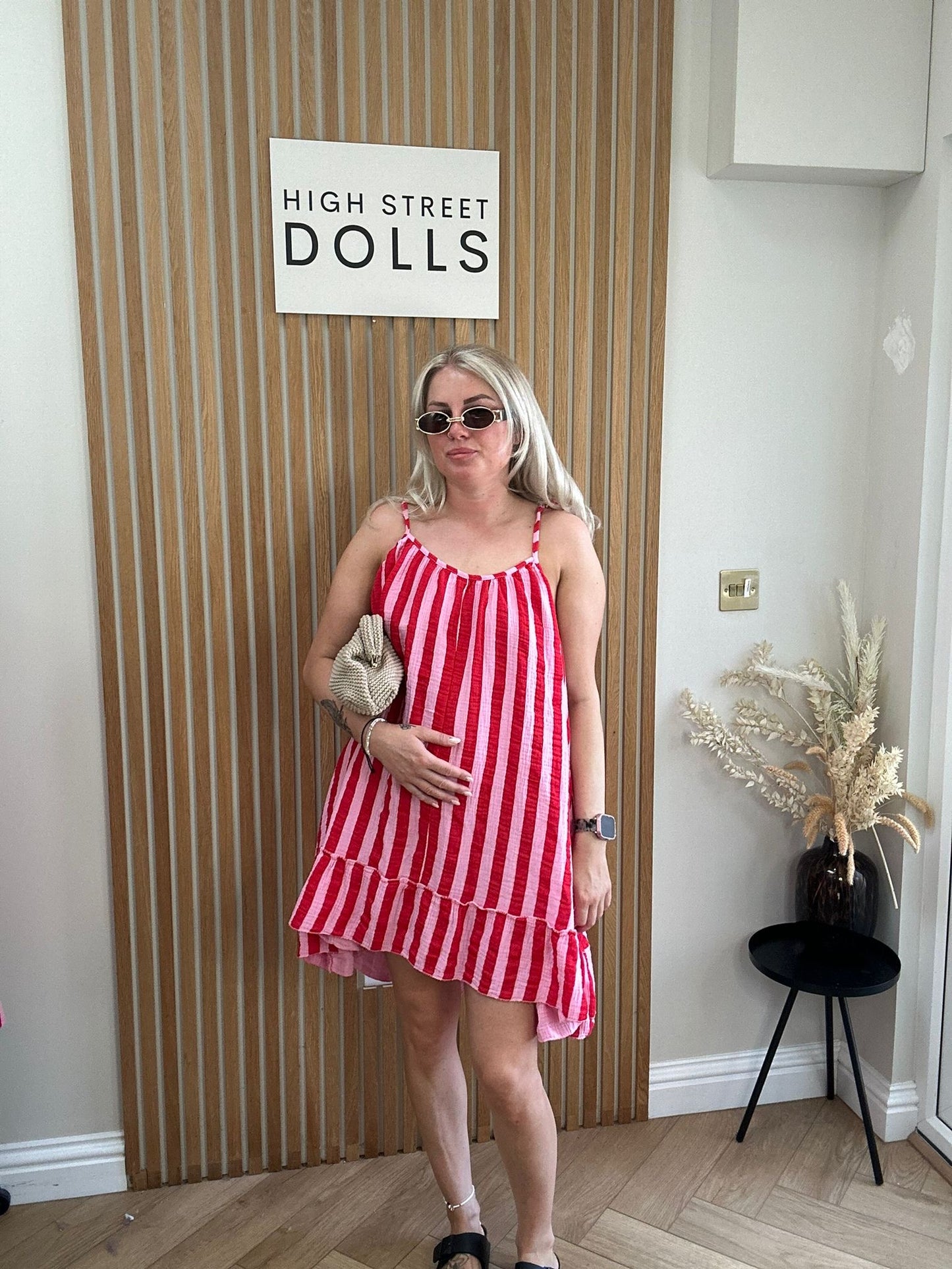 Lollie Pinstripe Dress Summer Outfit Holiday