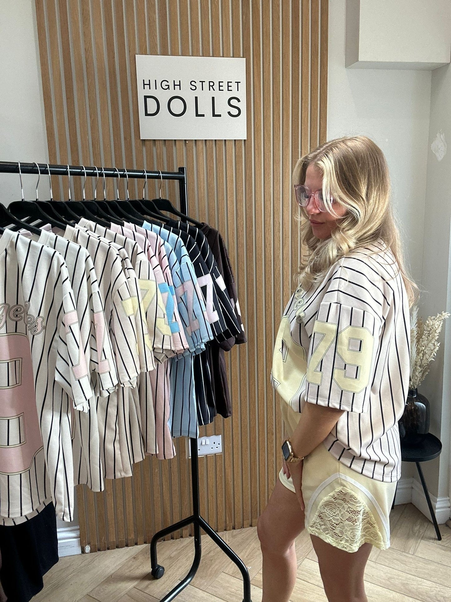 Harper Jersey Oversized Baseball Top Striped Design Slogan Short Sleeves Printed Spring Summer Basketball