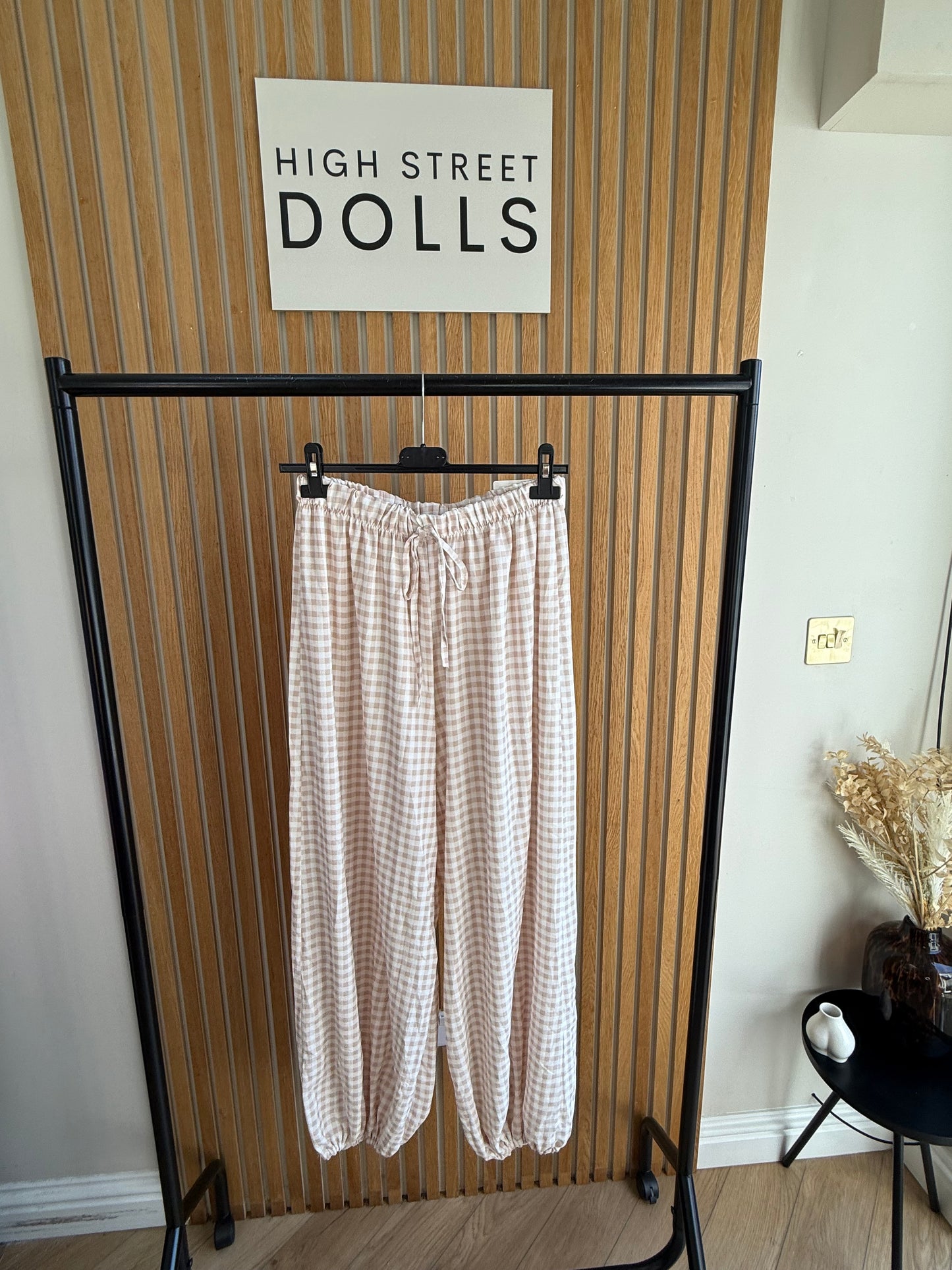 Colette Harem Trousers Gingham Material Women’s Summer Holiday Light Weight