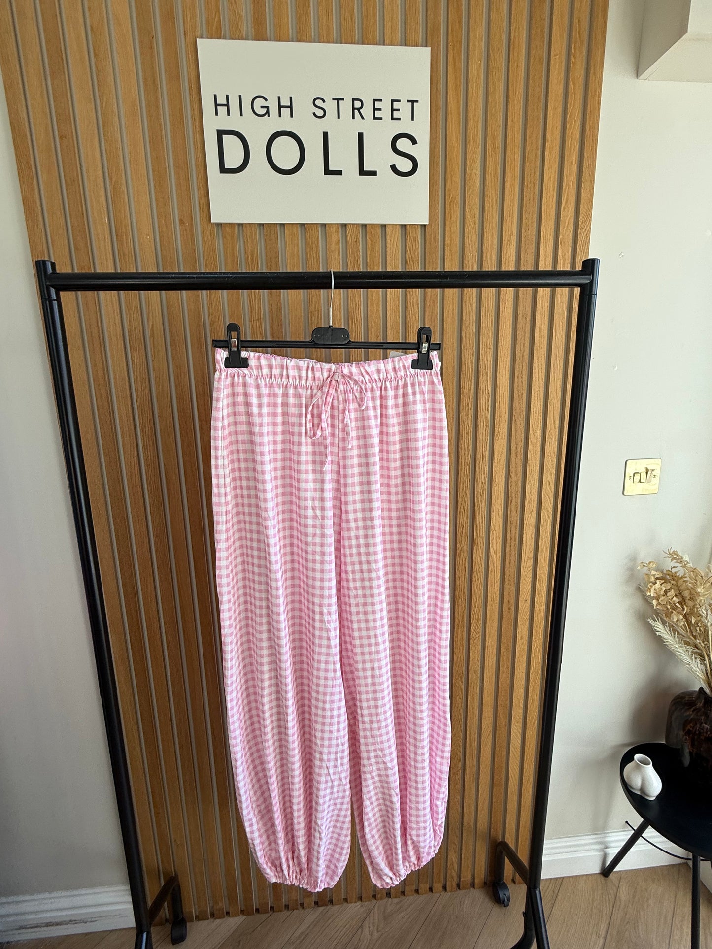 Colette Harem Trousers Gingham Material Women’s Summer Holiday Light Weight