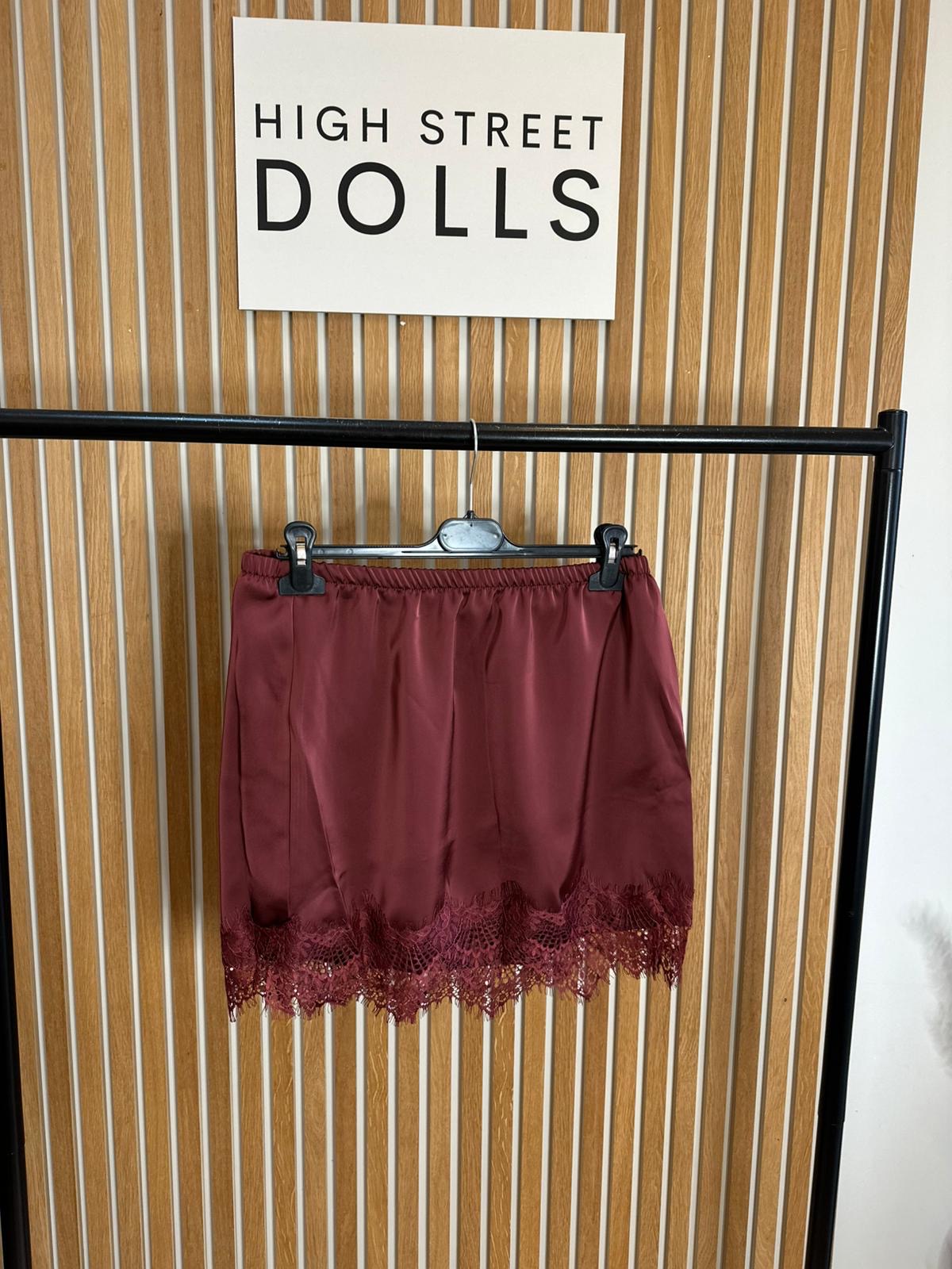 Adele Mini Skirt Lace Details  Autumn Winter Festive Christmas