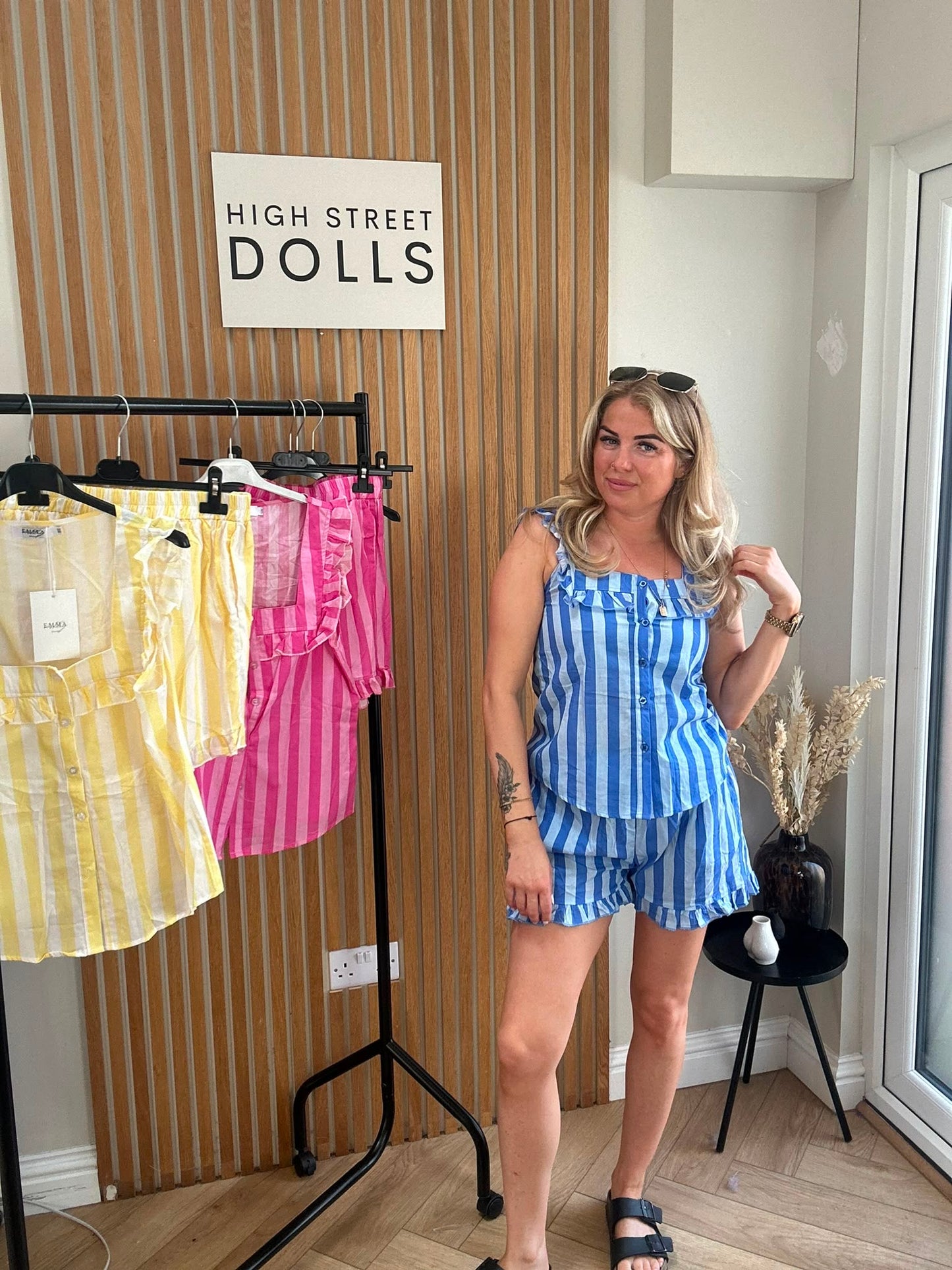 Margot Stripe Top and Shorts Two Piece Co Ord Summer Holiday Beach Casual Daywear Colourful