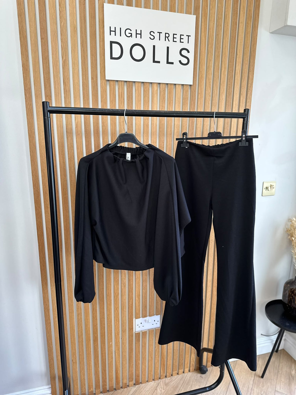 Rosalie High Neck Top & High Waisted Trouser Co-Ord Set Women’s Loungewear Autumn Winter