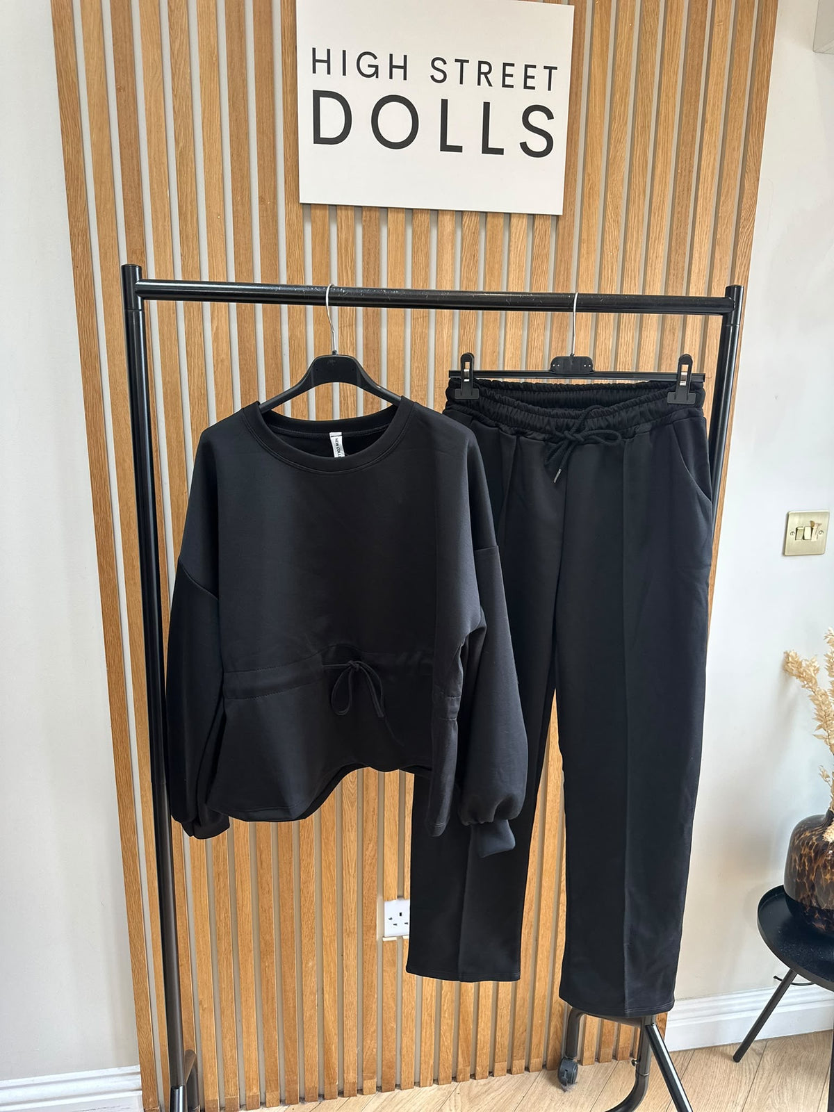 Millie Lounge Set Oversized Peplum Top & Tapered Trousers Two-Piece Loungewear Tracksuit Co-Ord Autumn Winter