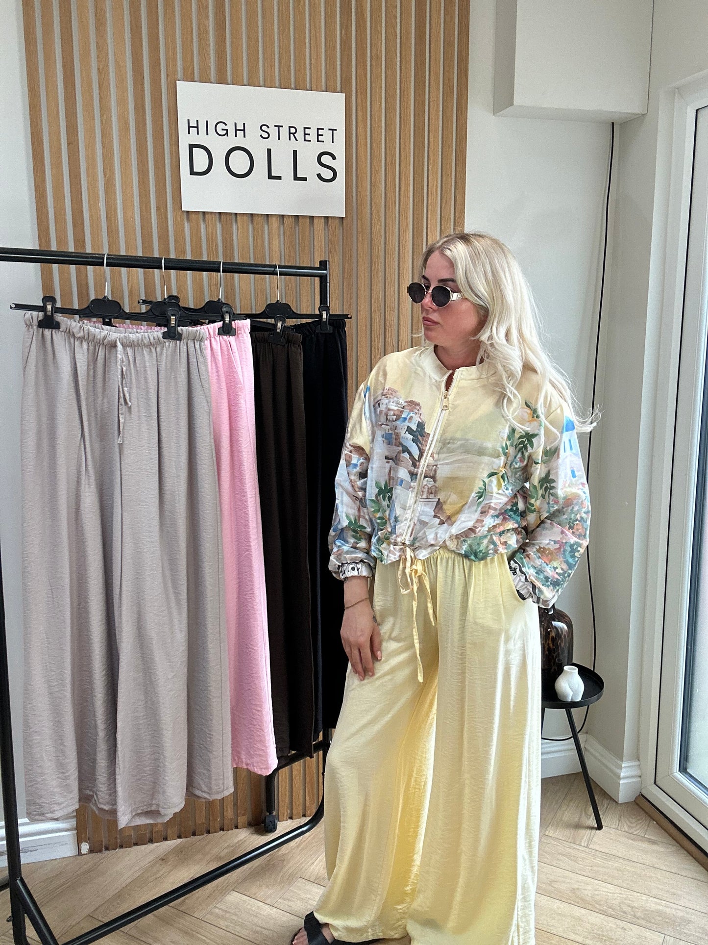 Saffron Wide Leg Trousers Light Weight Linen Style Summer