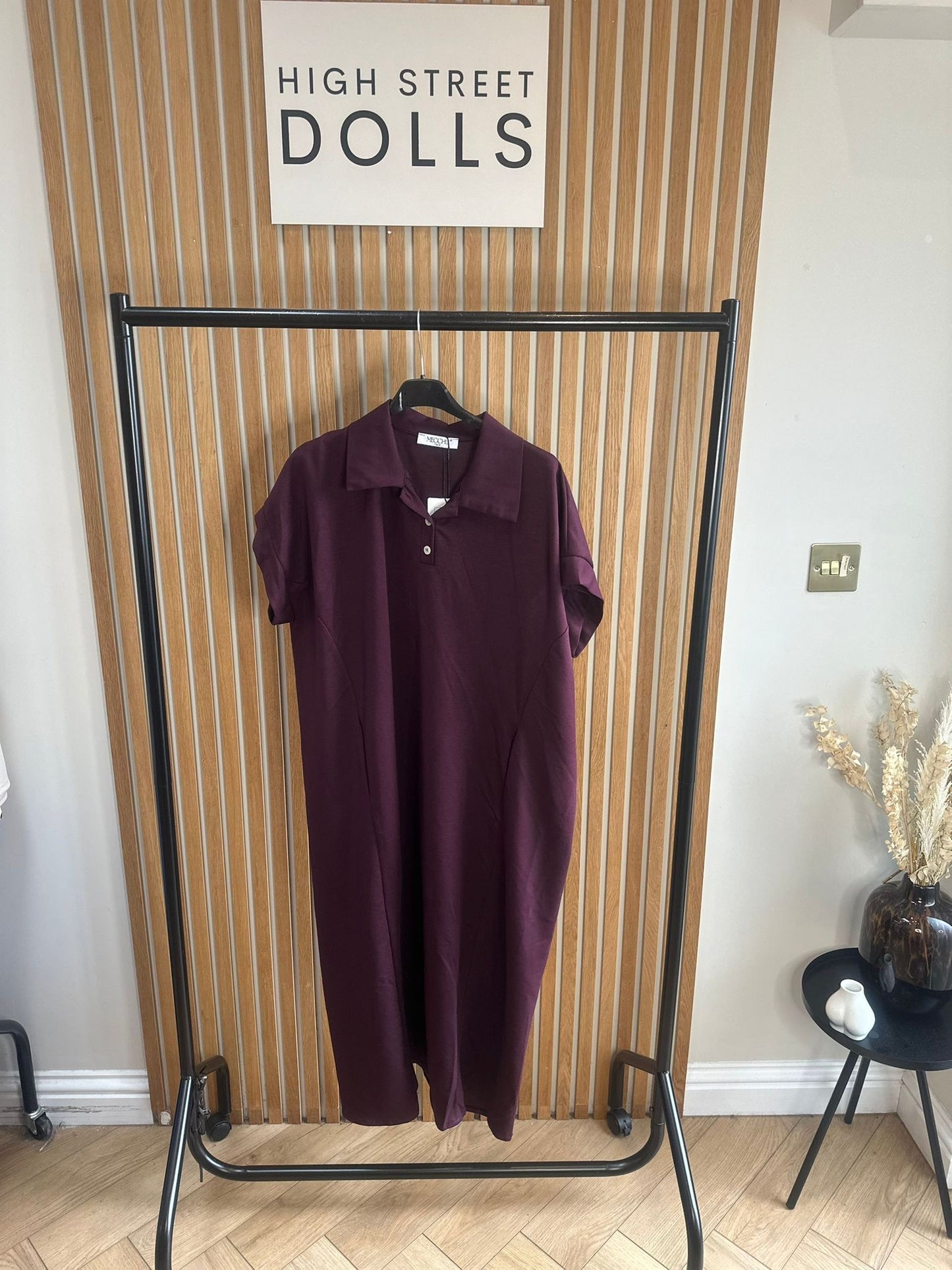 Safia LUX Midi Dress Summer Holiday Outfit Oversized Polo Short Sleeves