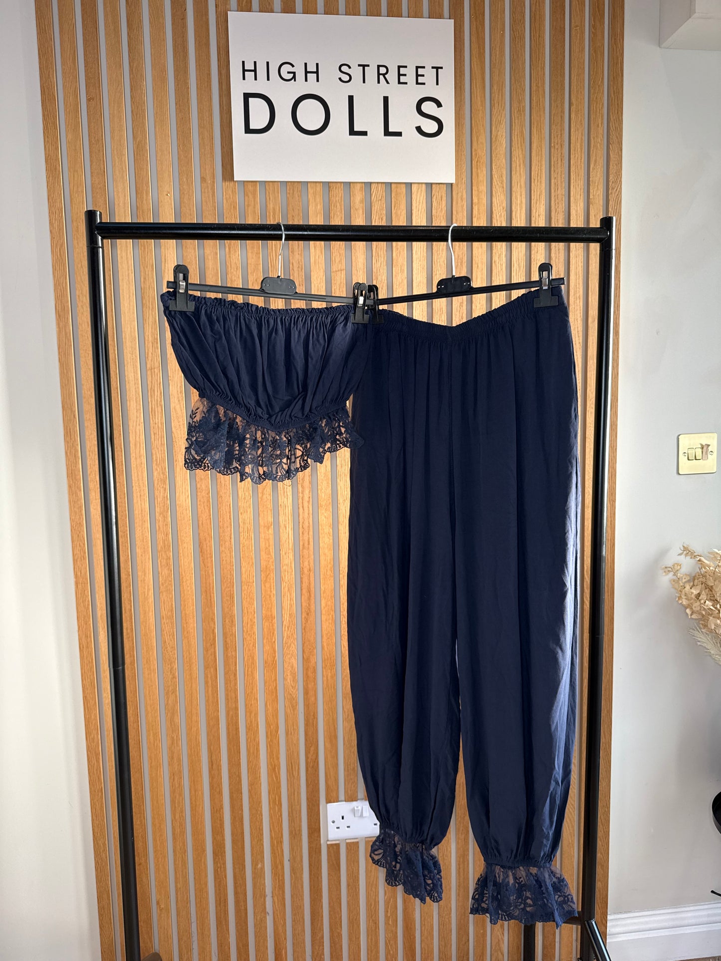 Fern Lace Bandeau Top & Harem Trousers Co-Ord – Women’s Boho Two Piece Summer Set