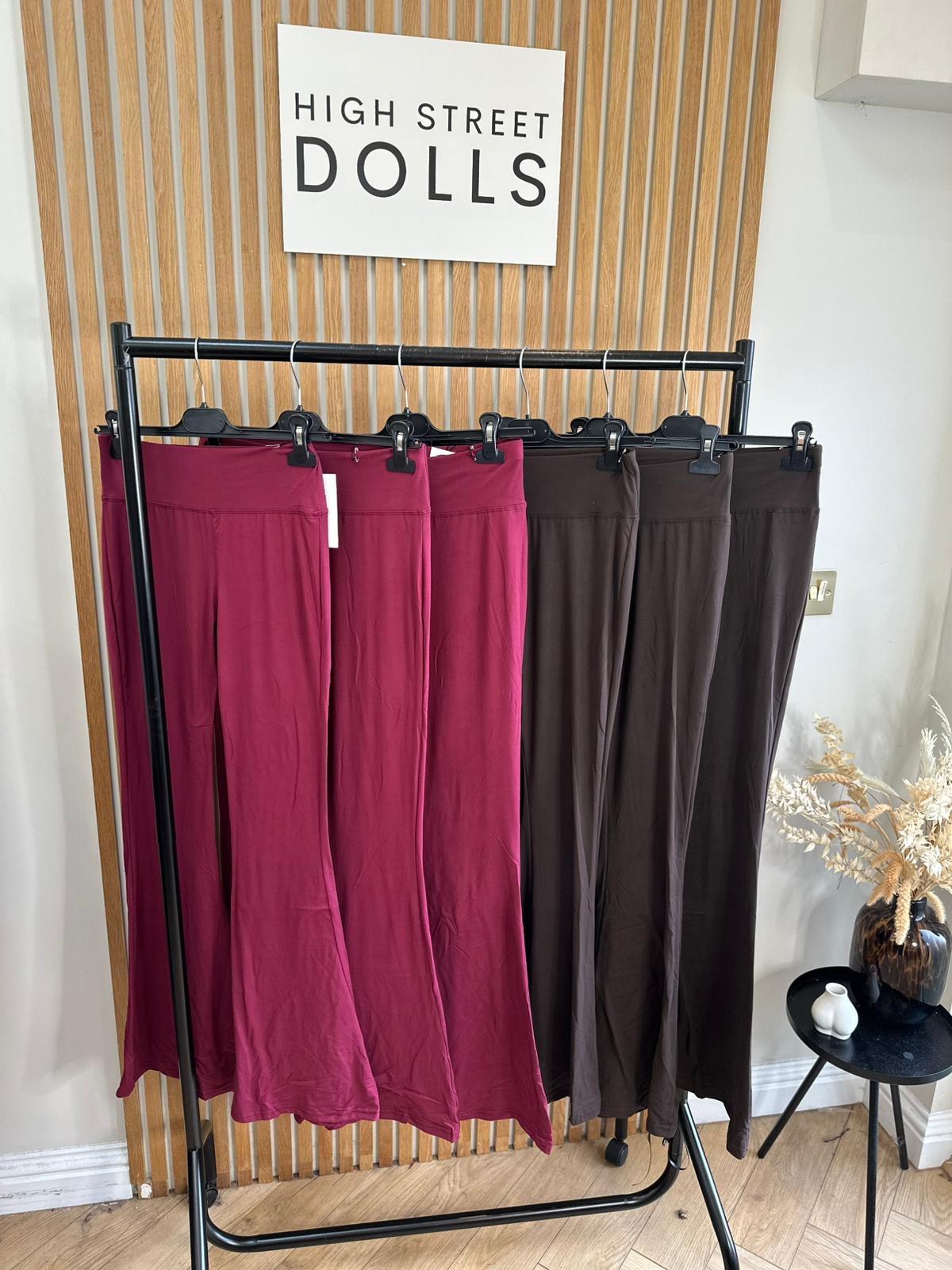 Erin Lycra Flare Trousers Fitted Leggings Activewear Autumn Winter