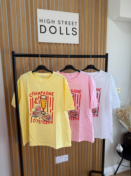 Brunch & Boujee T Shirt Lobster Print Short Sleeves Spring Summer