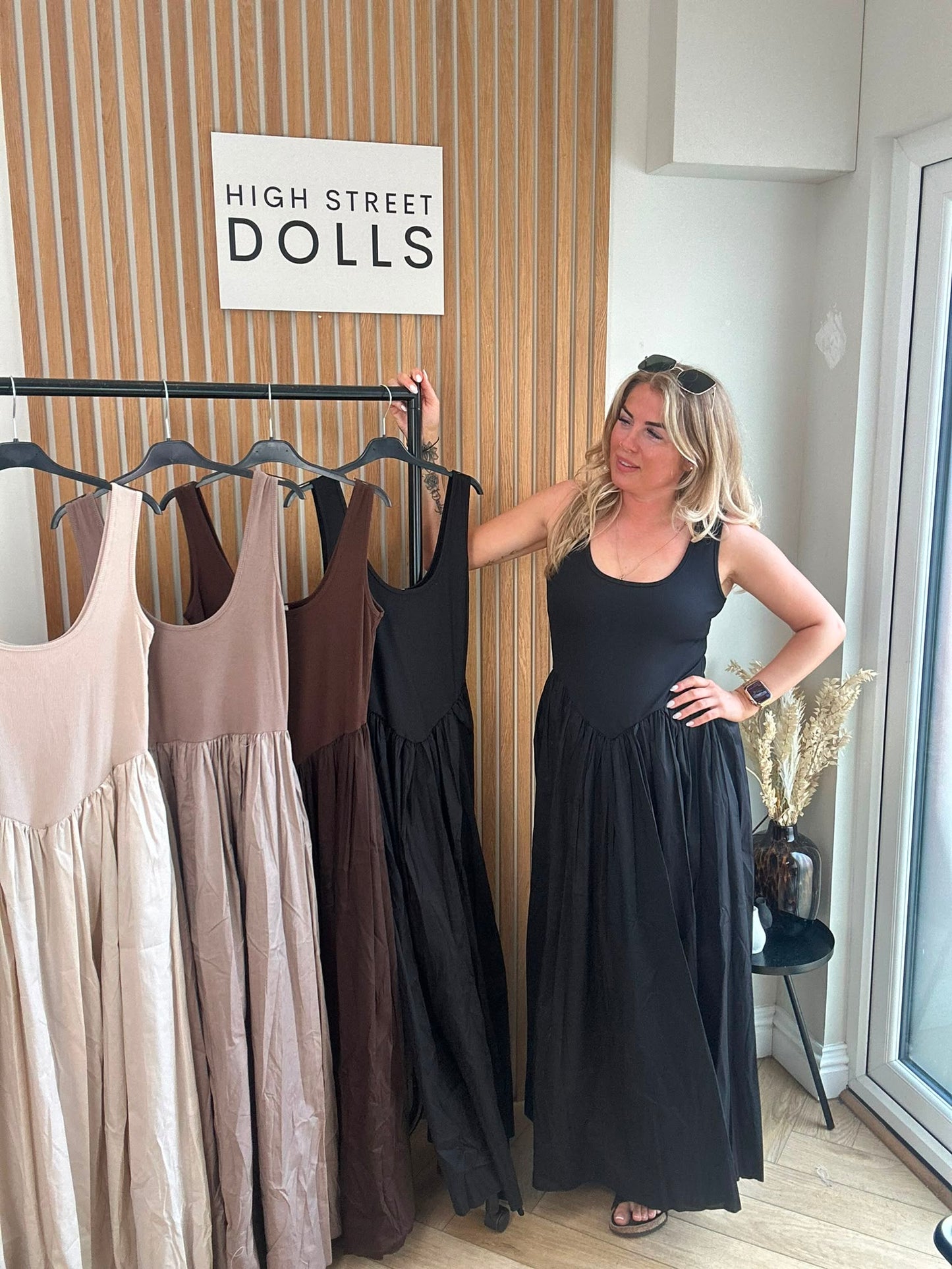 Charlotte Maxi Dress Longline Gathered Skirt Ruffles Stretch Summer Holiday