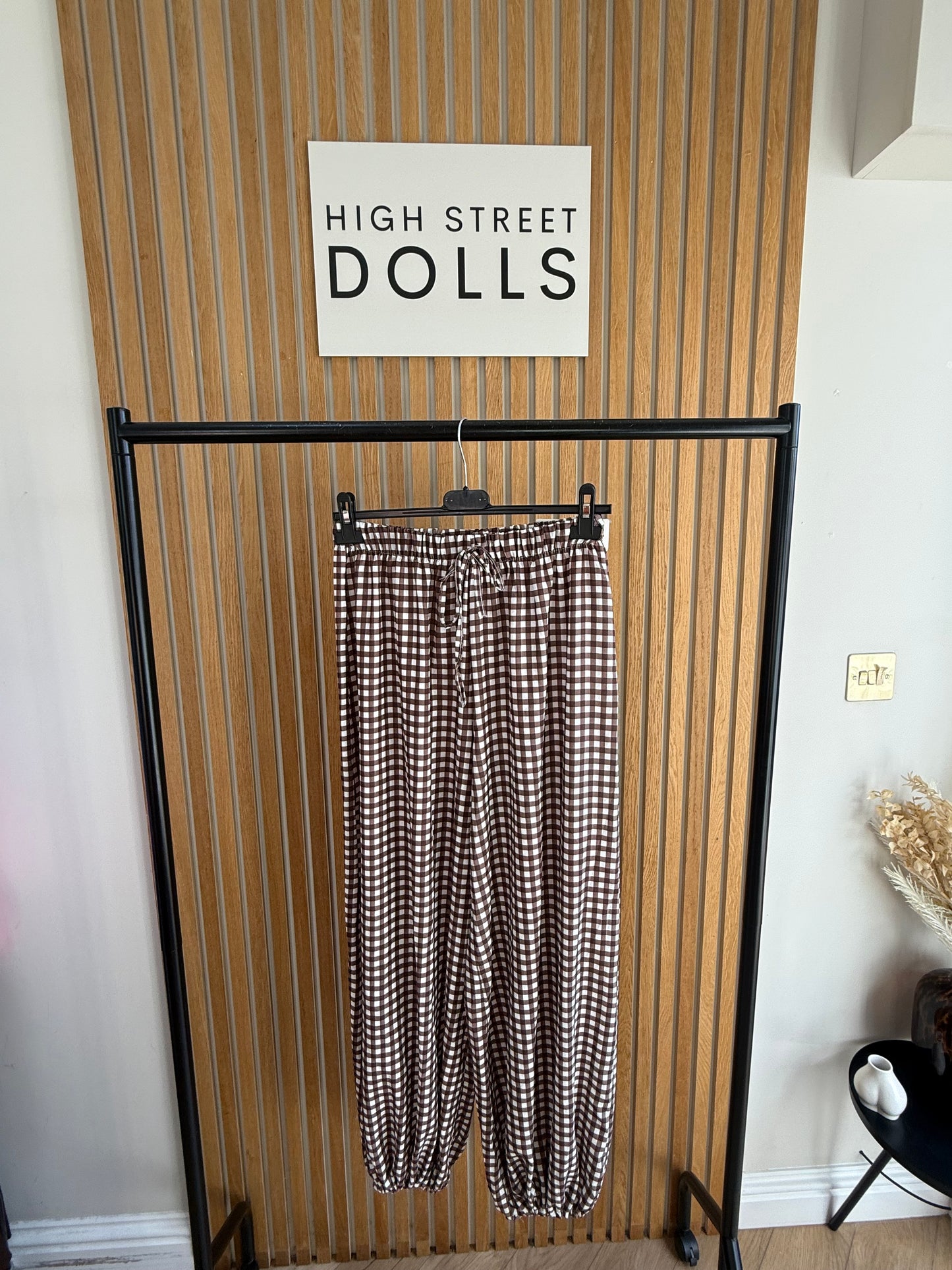 Colette Harem Trousers Gingham Material Women’s Summer Holiday Light Weight