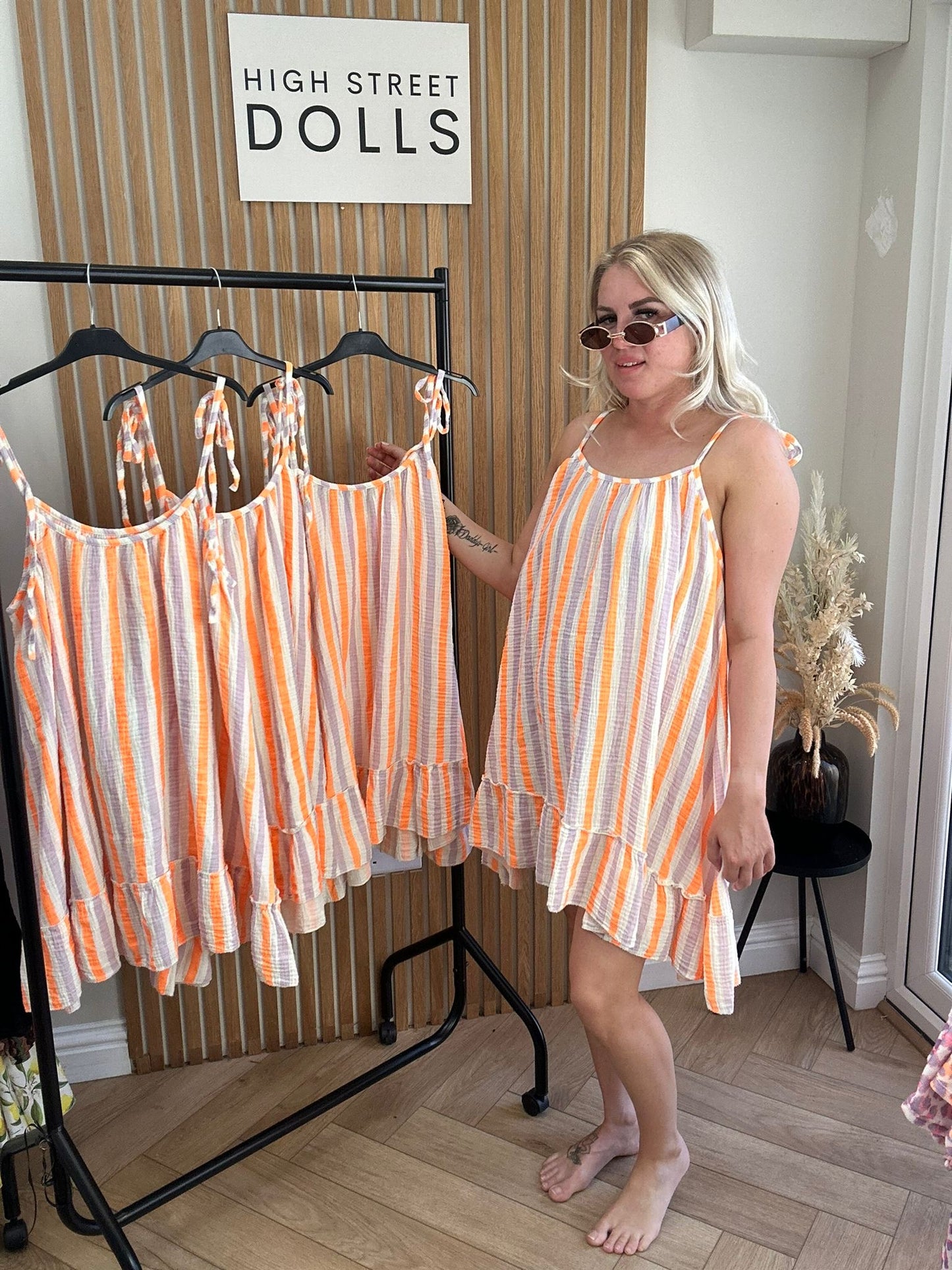 Lollie Pinstripe Dress Summer Outfit Holiday